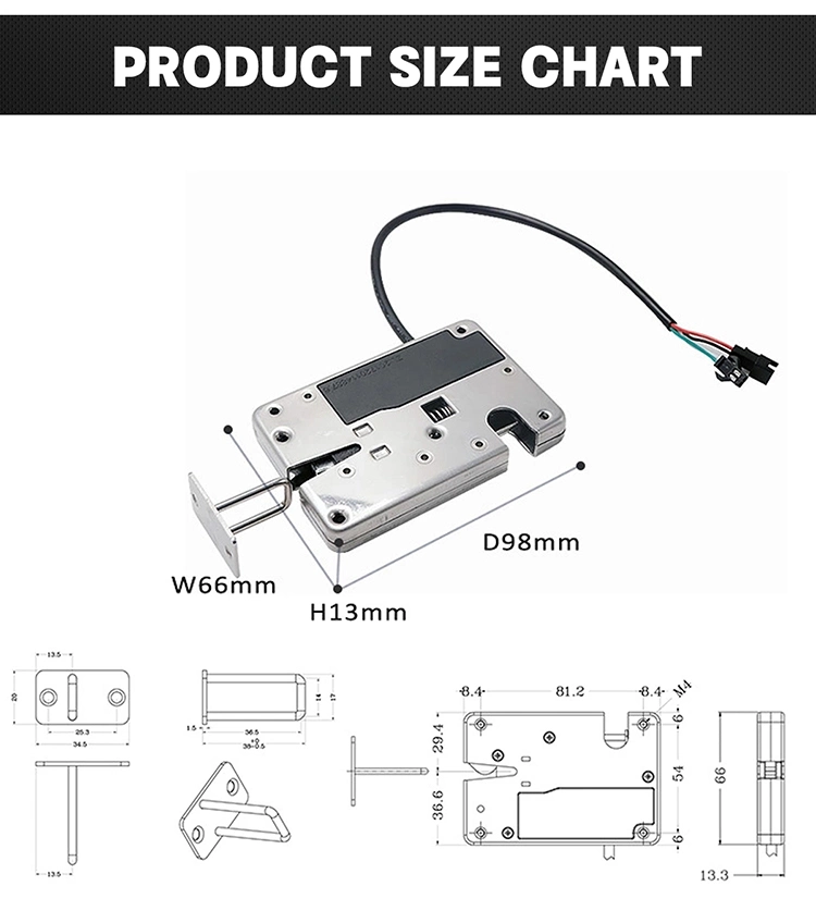 KERONG Electronic Cabinet Lock Stainless Steel Electric Waterproof Cabinet Door Latch Lock 12V